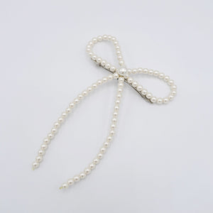 veryshine.com Barrette (Bow) pearl bow barrette, pearl ribbon bow barrette for women