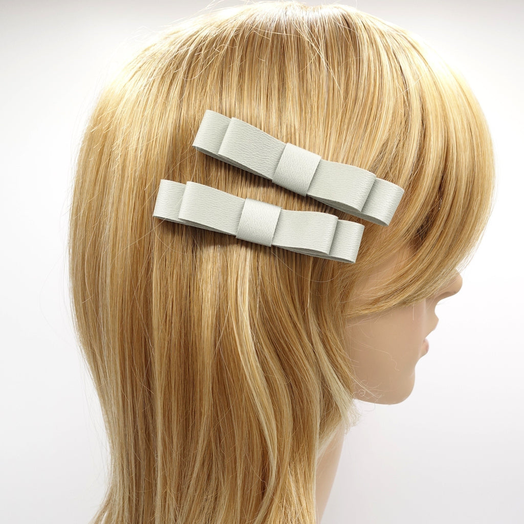 veryshine.com Hair Clip satin hair bow set, a pair of satin hair bows