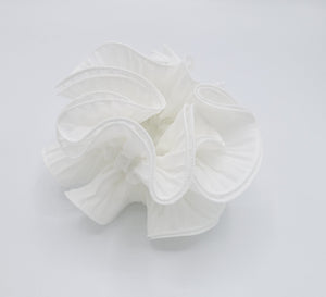 veryshine.com Scrunchies White 4 edges pleated scrunchies colorful scrunchie woman hair elastic accessory