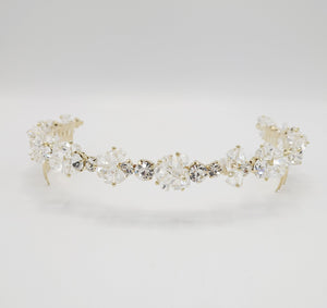 white pearl tiara headband