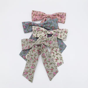 VeryShine claw/banana/barrette floral cotton hair bow for women