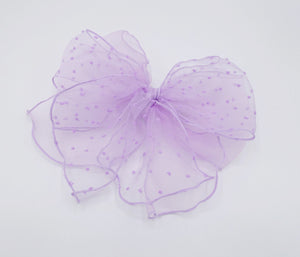 veryshine.com Baby & Kids organza hair bow, dot hair bow ,oversized hair bows for girls