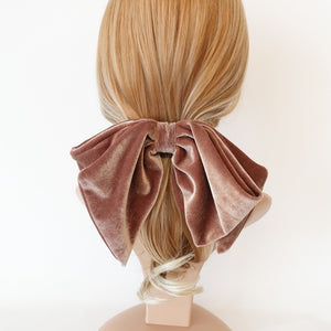 velvet hair bow clip