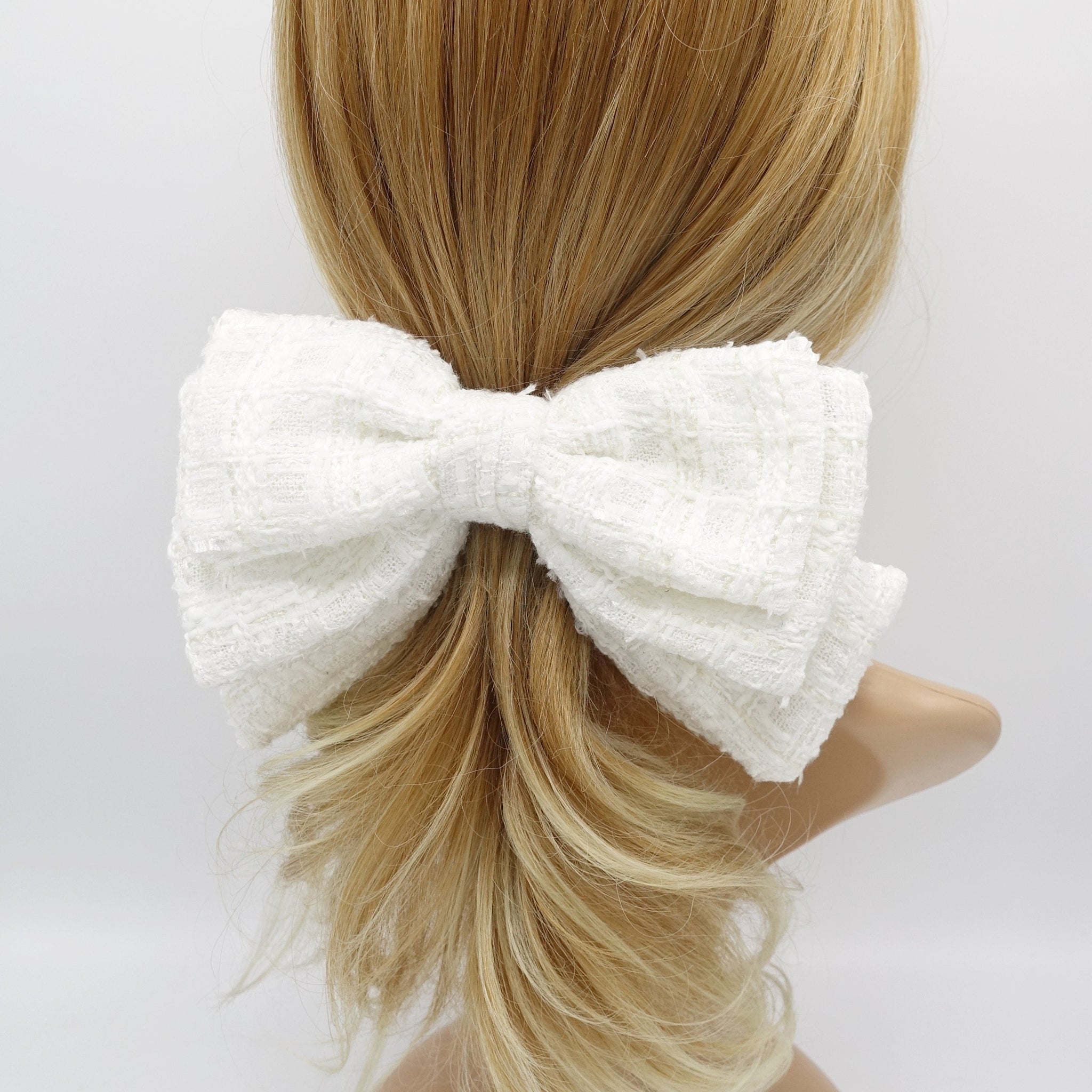 tweed hair bows for women 