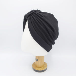 veryshine.com Black cotton pleated turban for women