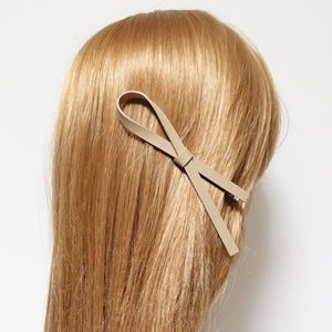 veryshine.com claw/banana/barrette Beige simple leather ribbon hair clip stylish women hair accessory