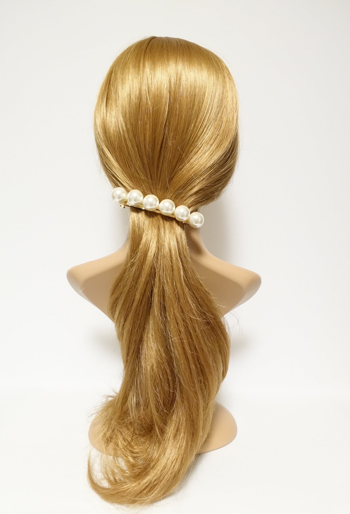 veryshine.com claw/banana/barrette Pearl beaded french hair barrette women hair accessory