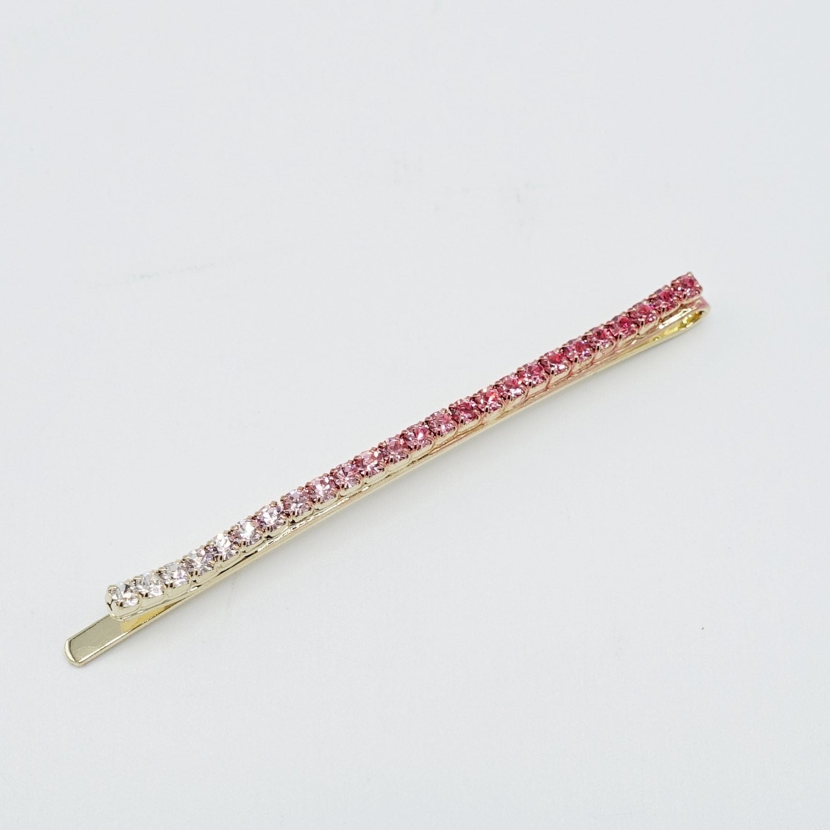 veryshine.com Hair Accessories Pink rainbow rhinestone decorated bobby pin