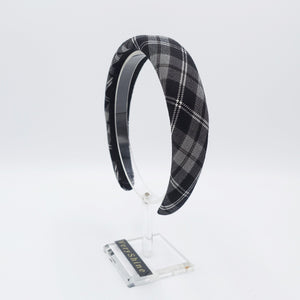 veryshine.com Headband Black plaid headband padded hairband shop for women