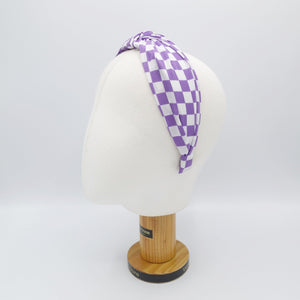 veryshine.com Headband checkered headband knot style hairband  casual hair accessory for women