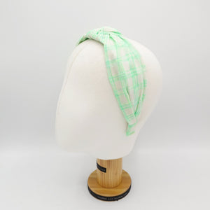 veryshine.com Headband cotton knot headband tartan check hairband pretty plaid check fashion headband for women