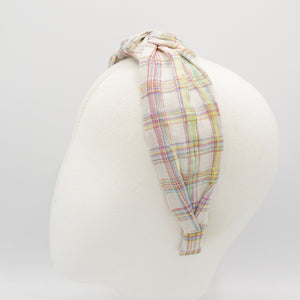 veryshine.com Headband cotton knot headband tartan check hairband pretty plaid check fashion headband for women