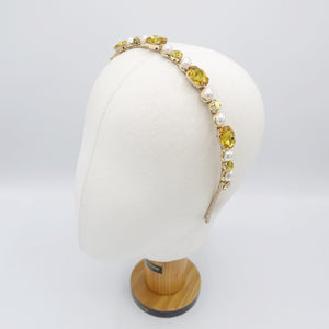 veryshine.com Headband rhinestone headband, pearl headband, rhinestone accentuated headband for women