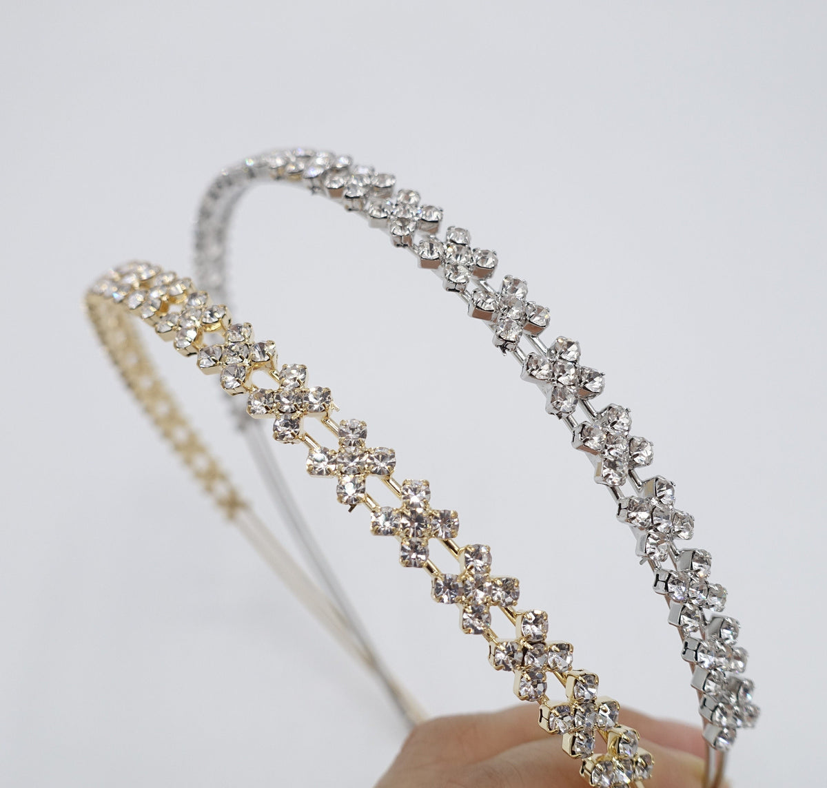 rhinestone petal headband, bling headband for women display picture 2