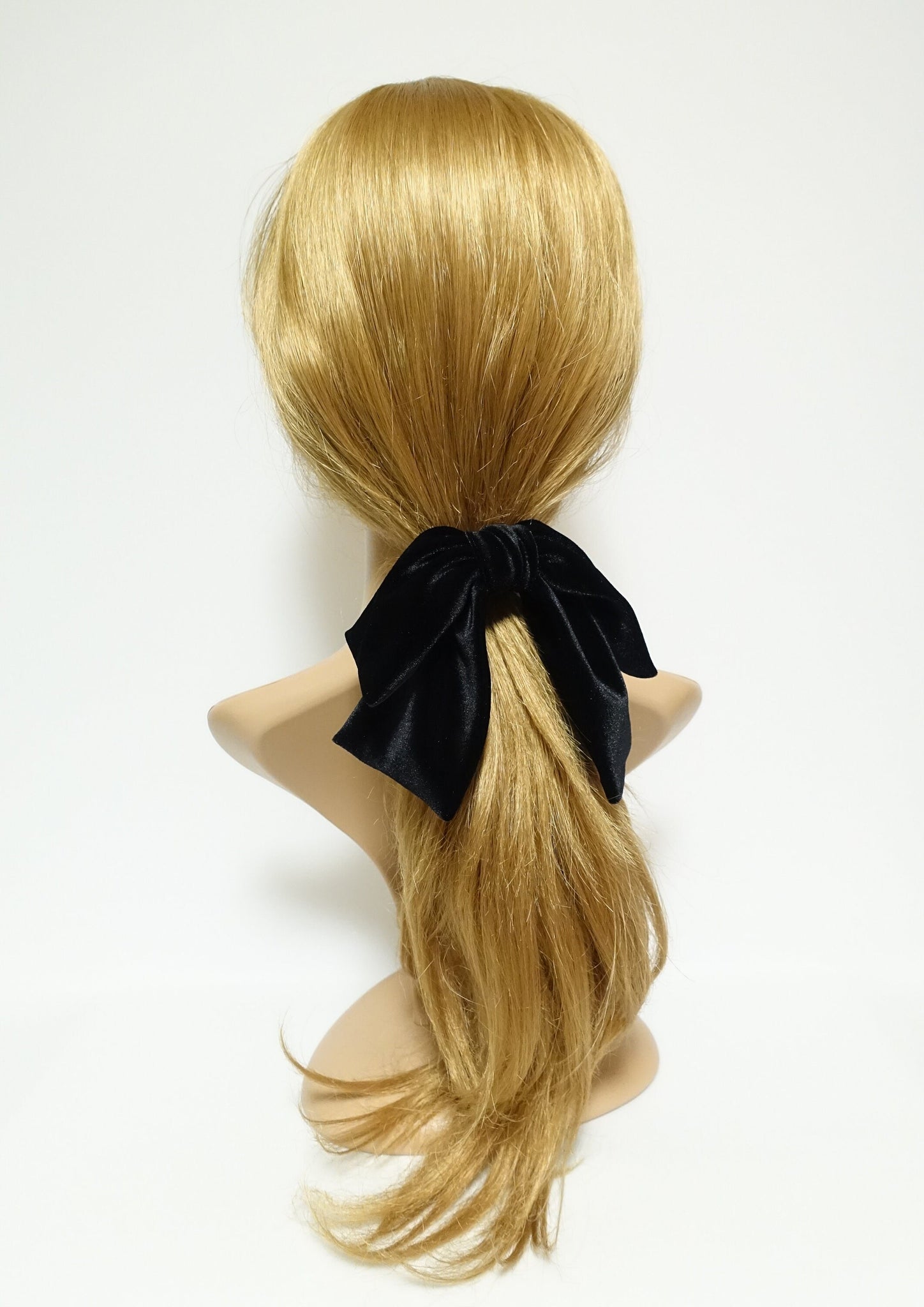 veryshine.com Ponytail holders velvet drape hair bow ponytail holder basic floppy style bow elastic hair ties women hair accessory