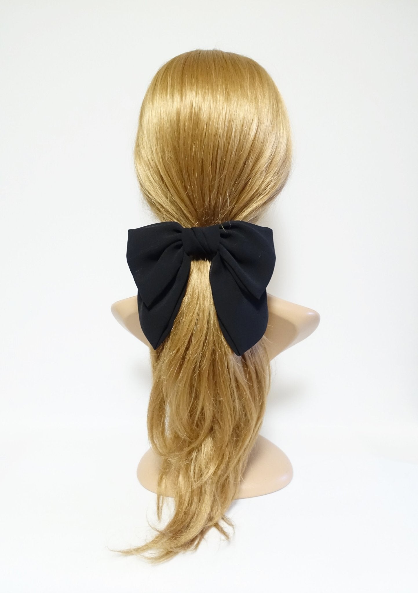 veryshine.com scrunchies/hair holder big chiffon bow hair elastic ponytail holder women hair tie accessory