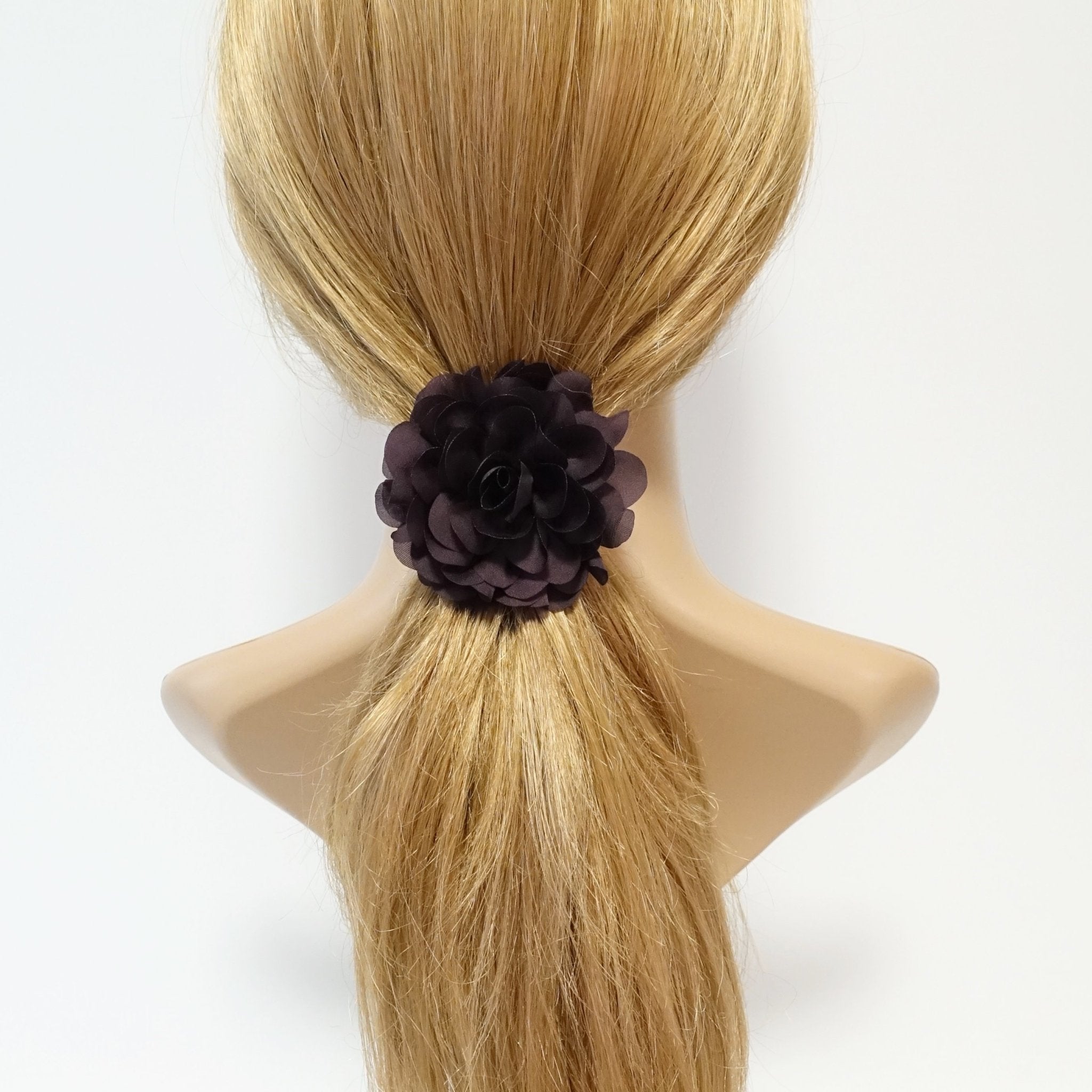 veryshine.com scrunchies/hair holder Handmade Dahlia Flower Hair Elastics Ponytail Holder
