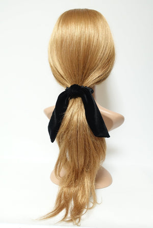 veryshine.com scrunchies/hair holder short silk velvet bow knot satin scrunchies black velvet simple bow luxury style bow scrunchy
