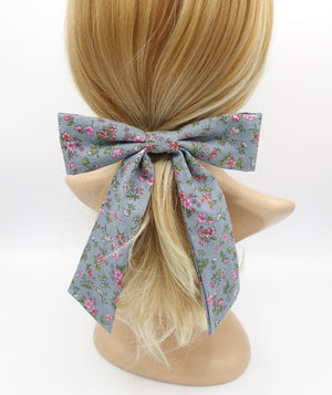 VeryShine floral cotton hair bow for women