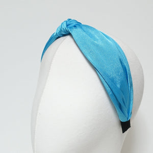 VeryShine glossy satin knotted headband simple style hairband woman hair accessory