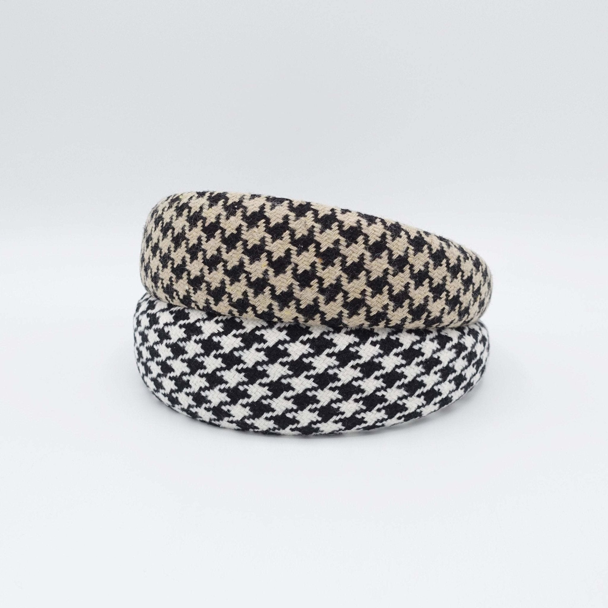VeryShine houndstooth tweed headband padded hairband hair accessory for women