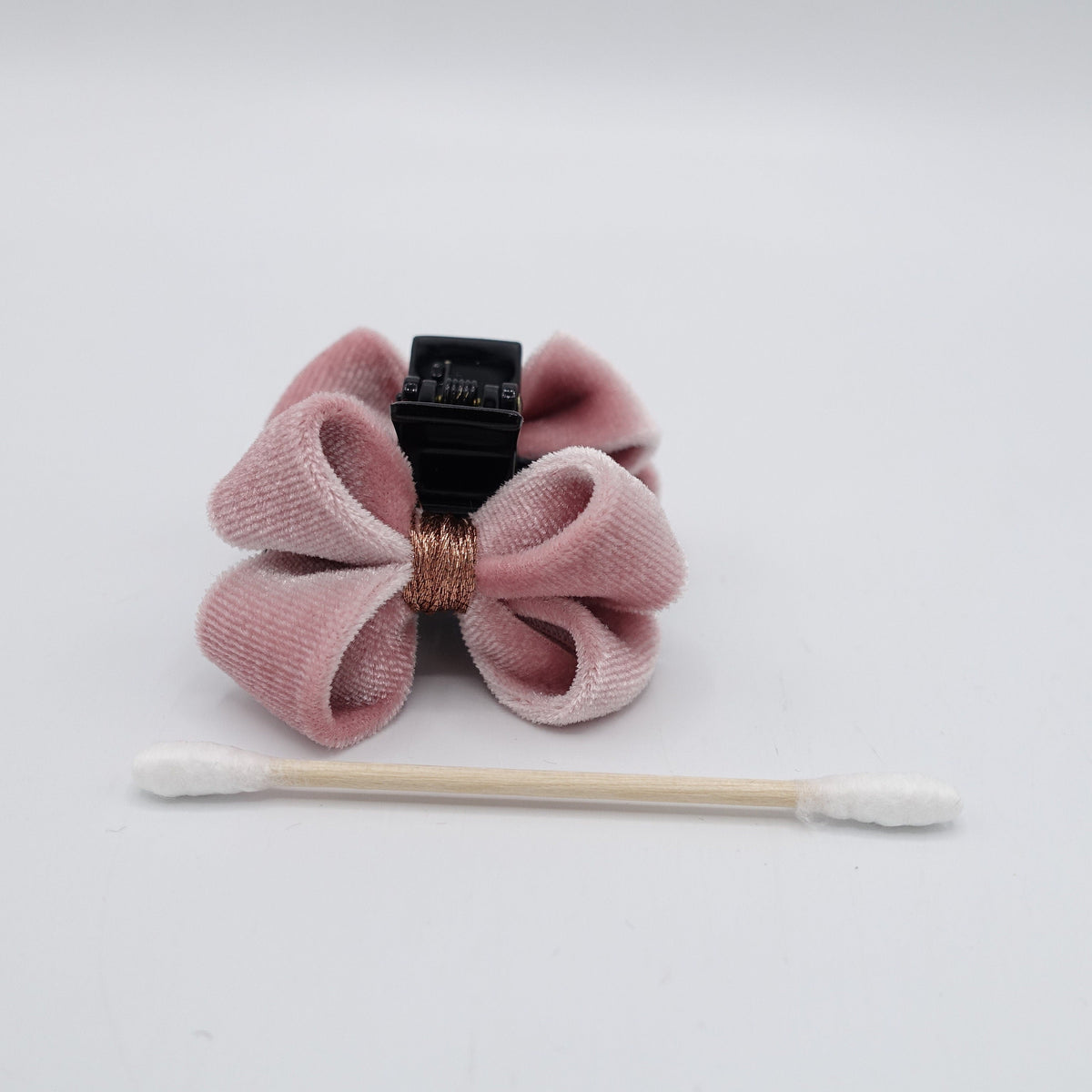 mini hair claw velvet bow hair clamp display picture 1