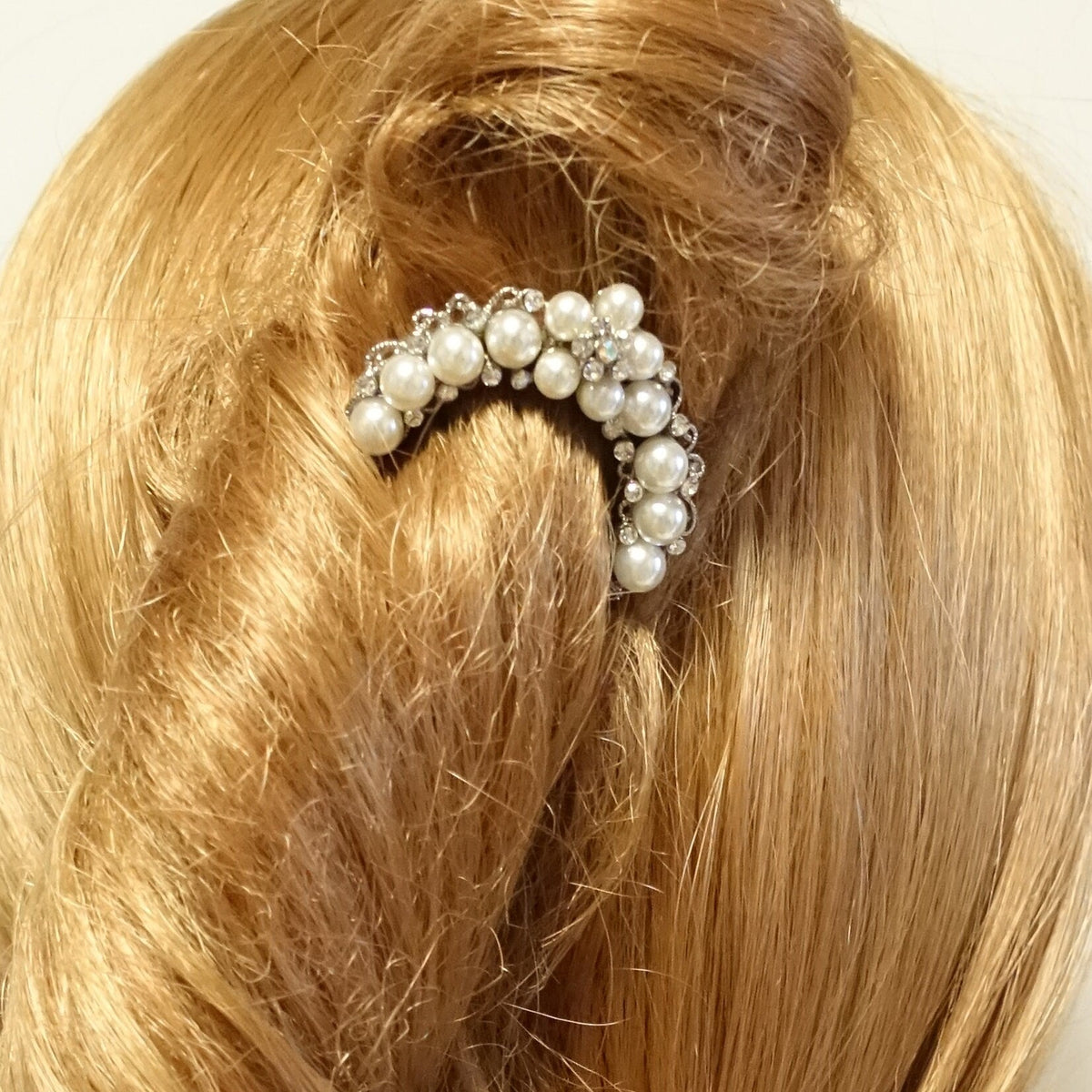 pearl rhinestone hair fork special event dress hair pick style