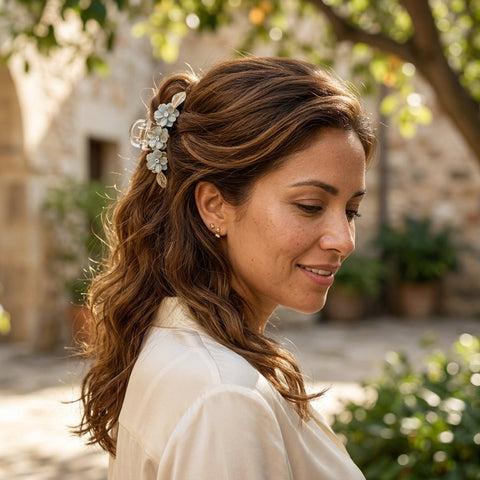 Floral Hair Claw Clips: Sizes, Materials and Hairstyles