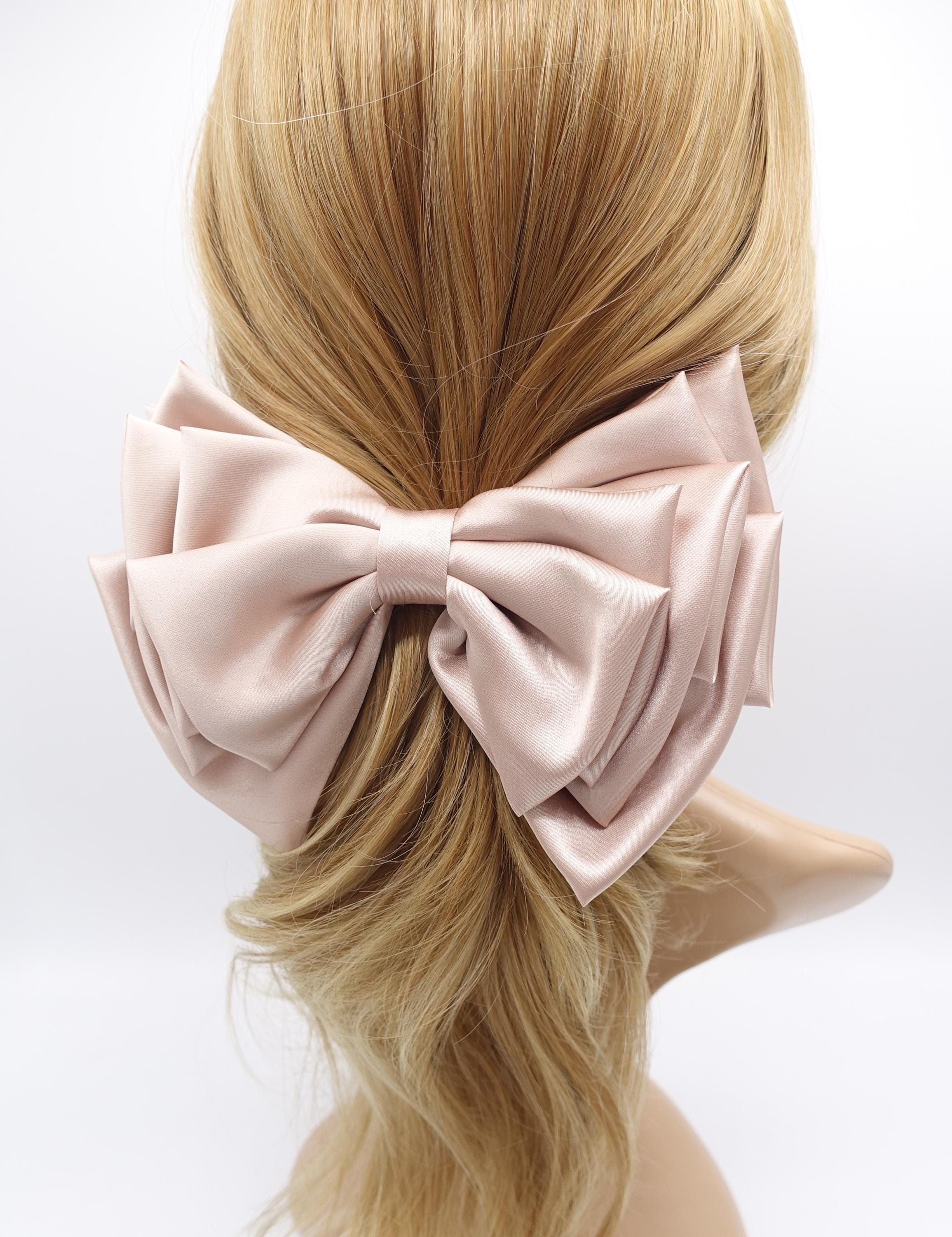 Summer Hair Bows for Adults: Chiffon, Satin & Linen Styles