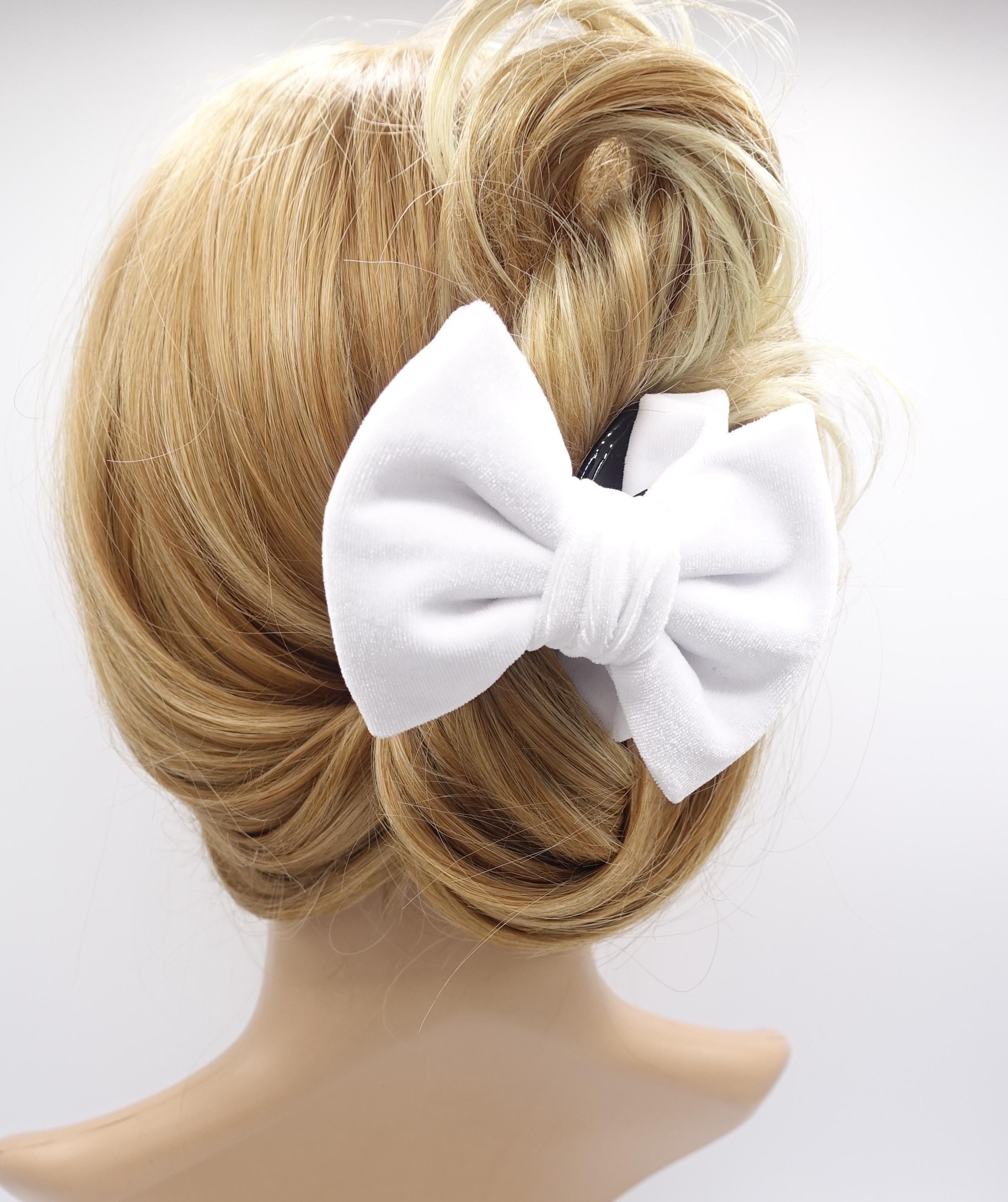 Christmas Hair Bows for Women: Velvet Clips, Barrettes & Ponytail Bows