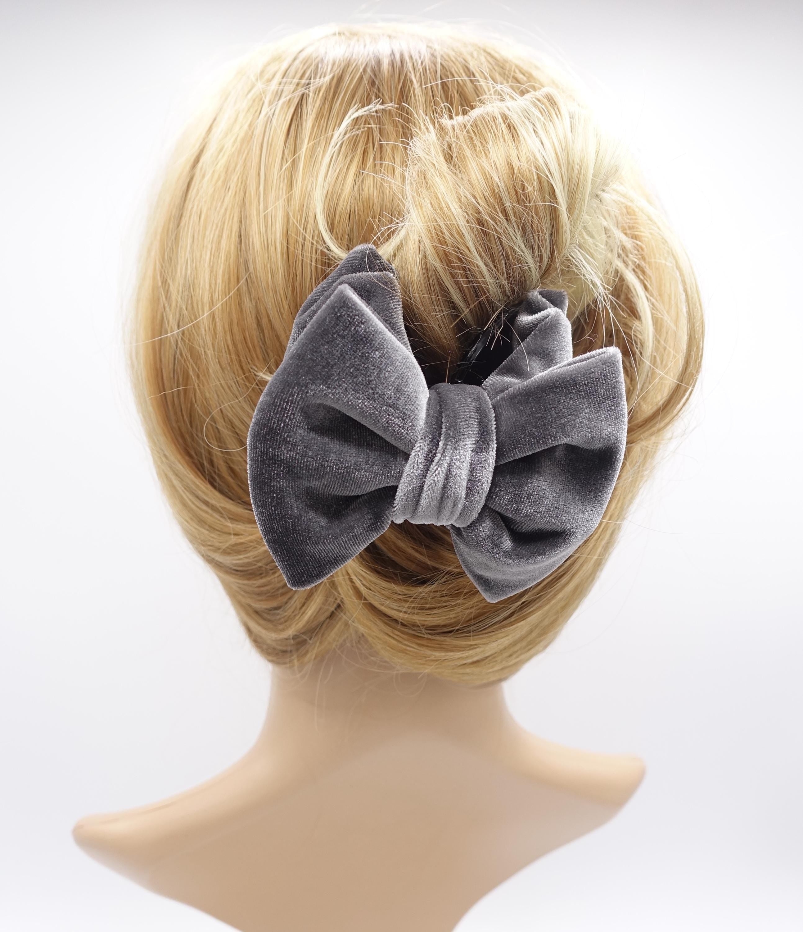 Christmas Hair Bows for Women: Velvet Clips, Barrettes & Ponytail Bows