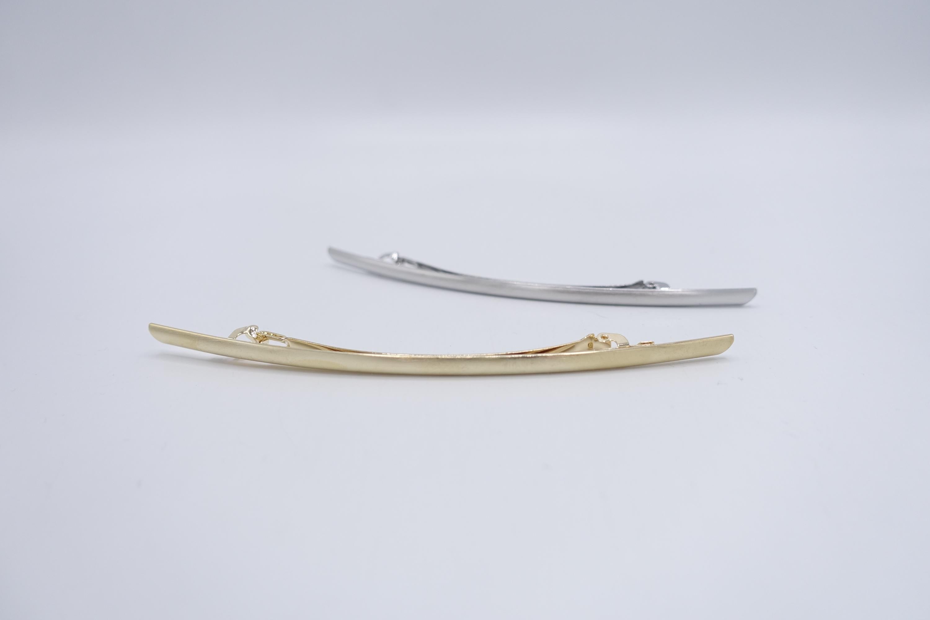 Hair Barrettes Without Bows: Sleek Metal, Crystal Leaves and Colour
