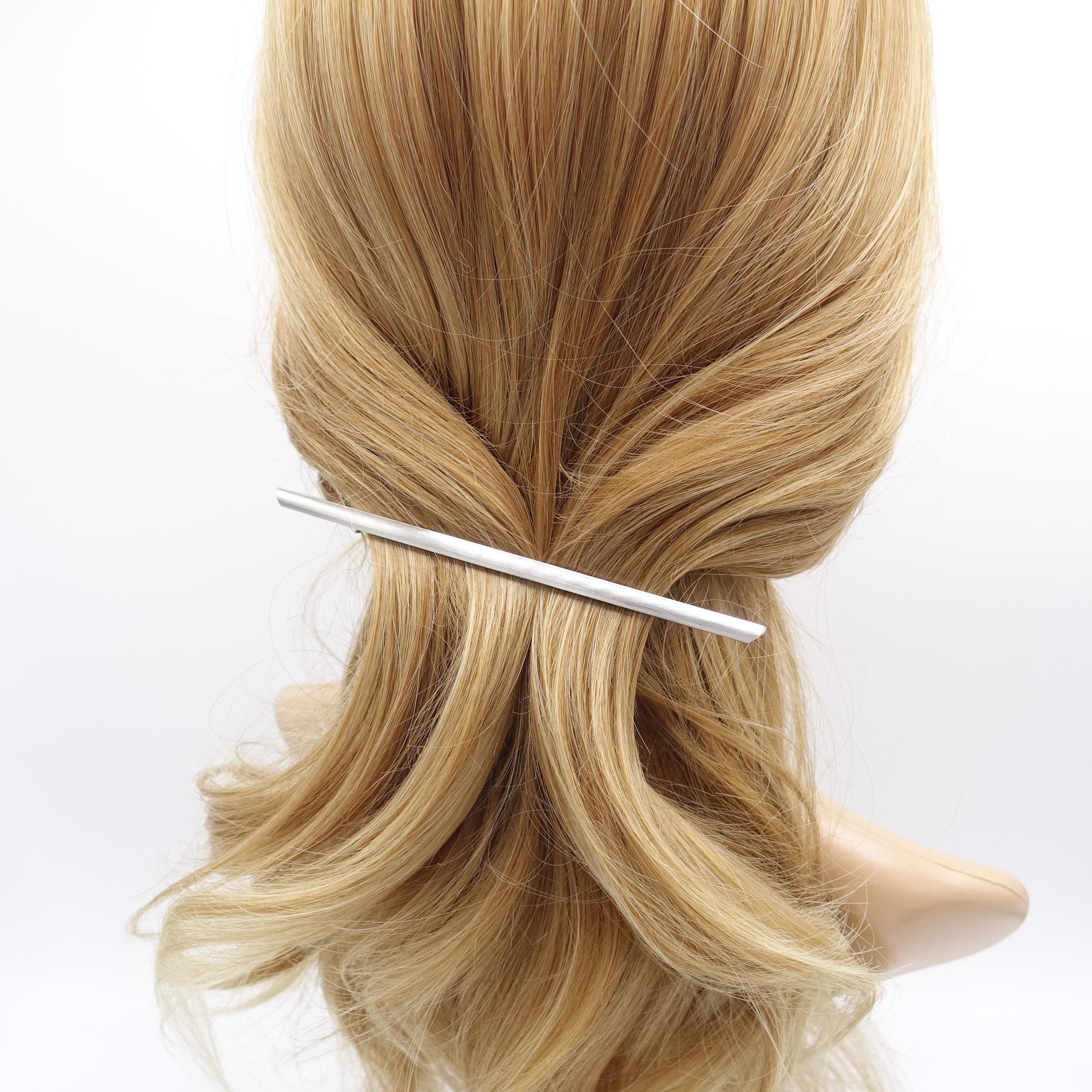 Hair Barrettes Without Bows: Sleek Metal, Crystal Leaves and Colour