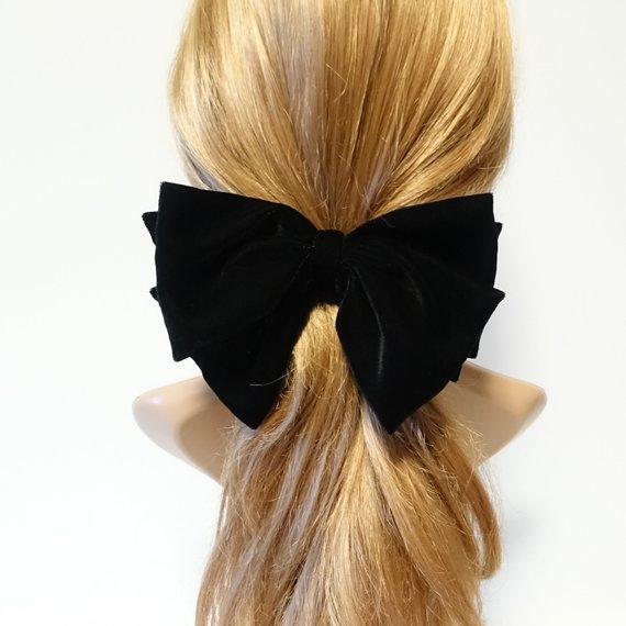 velvet hair bows for woman