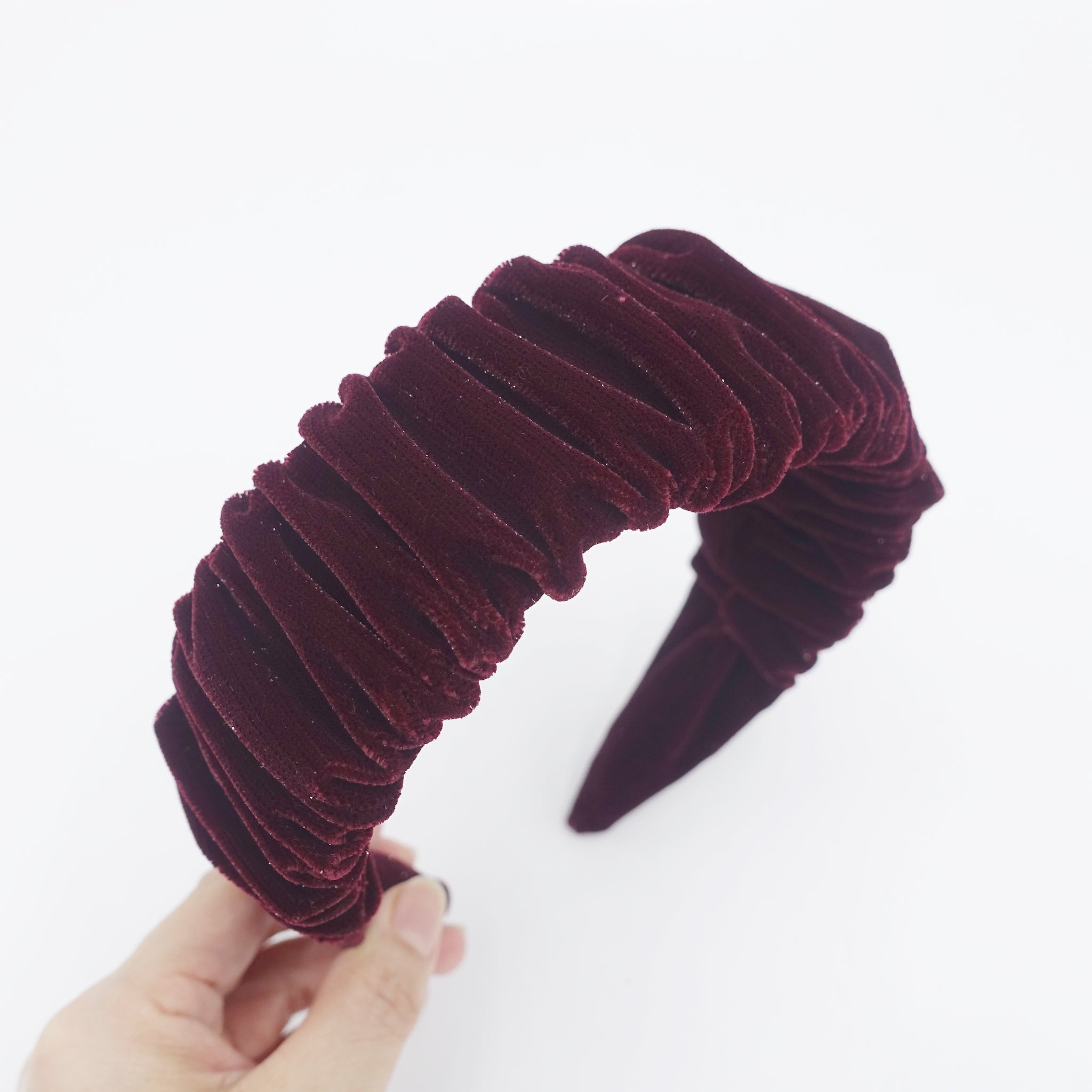 velvet headband ruched hairband glittering fabric hair accessory shop for women