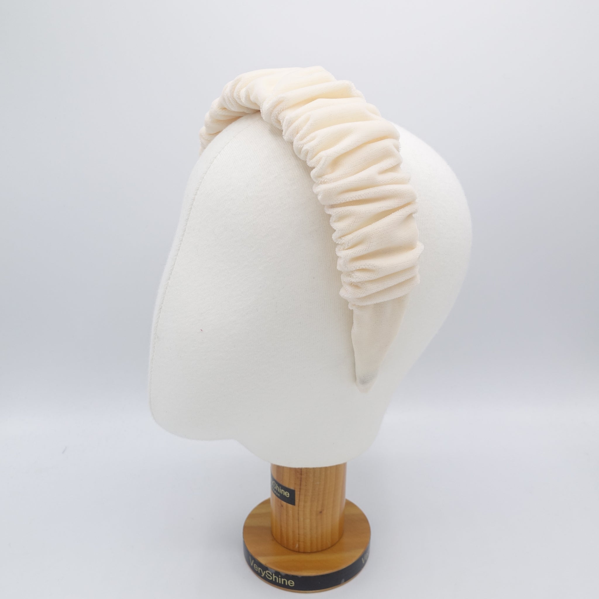 velvet headband ruched hairband glittering fabric hair accessory shop for women