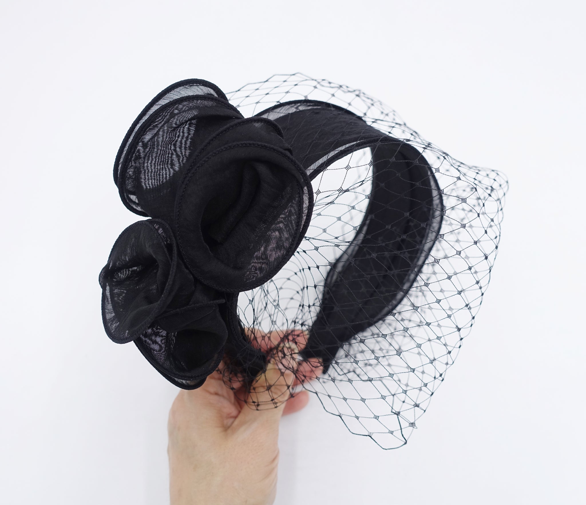 Floral Face Veil Headband: Italian Veil, Special Events