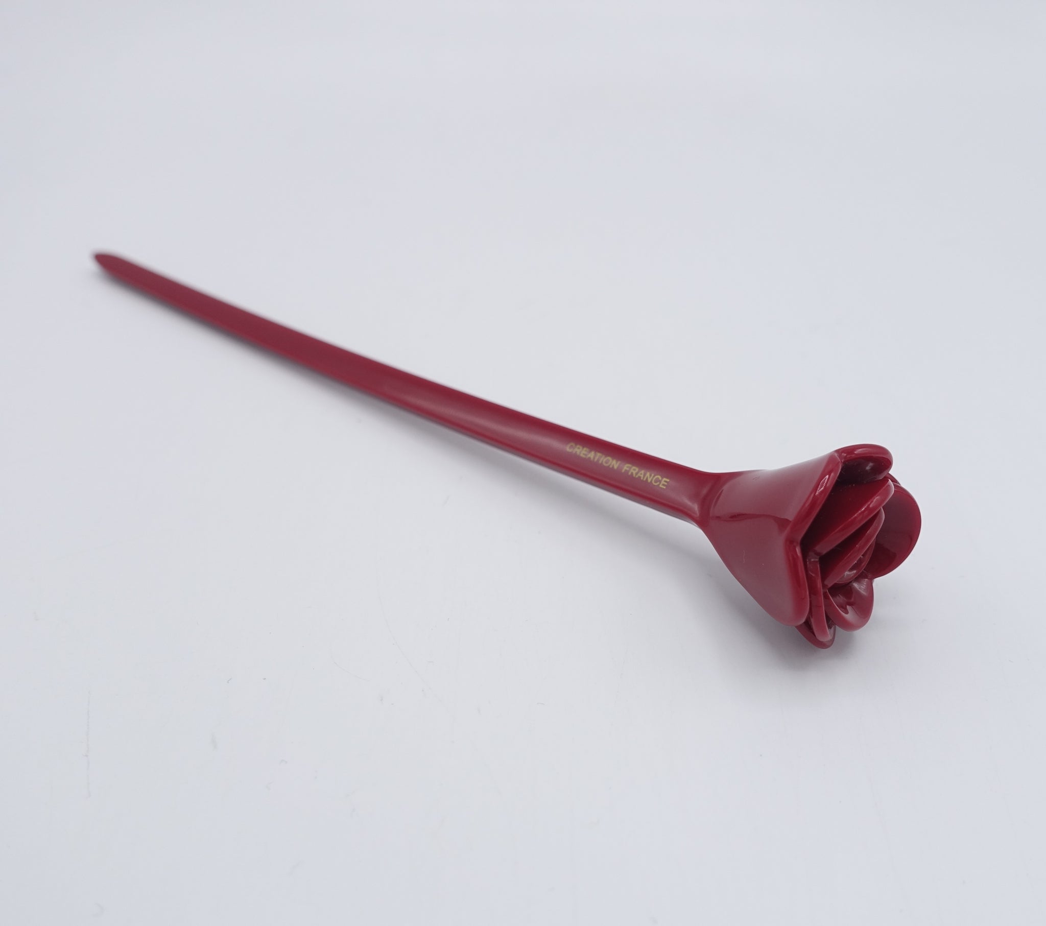 tortoise hair stick, bloom hair stick, cellulose acetate hair stick
