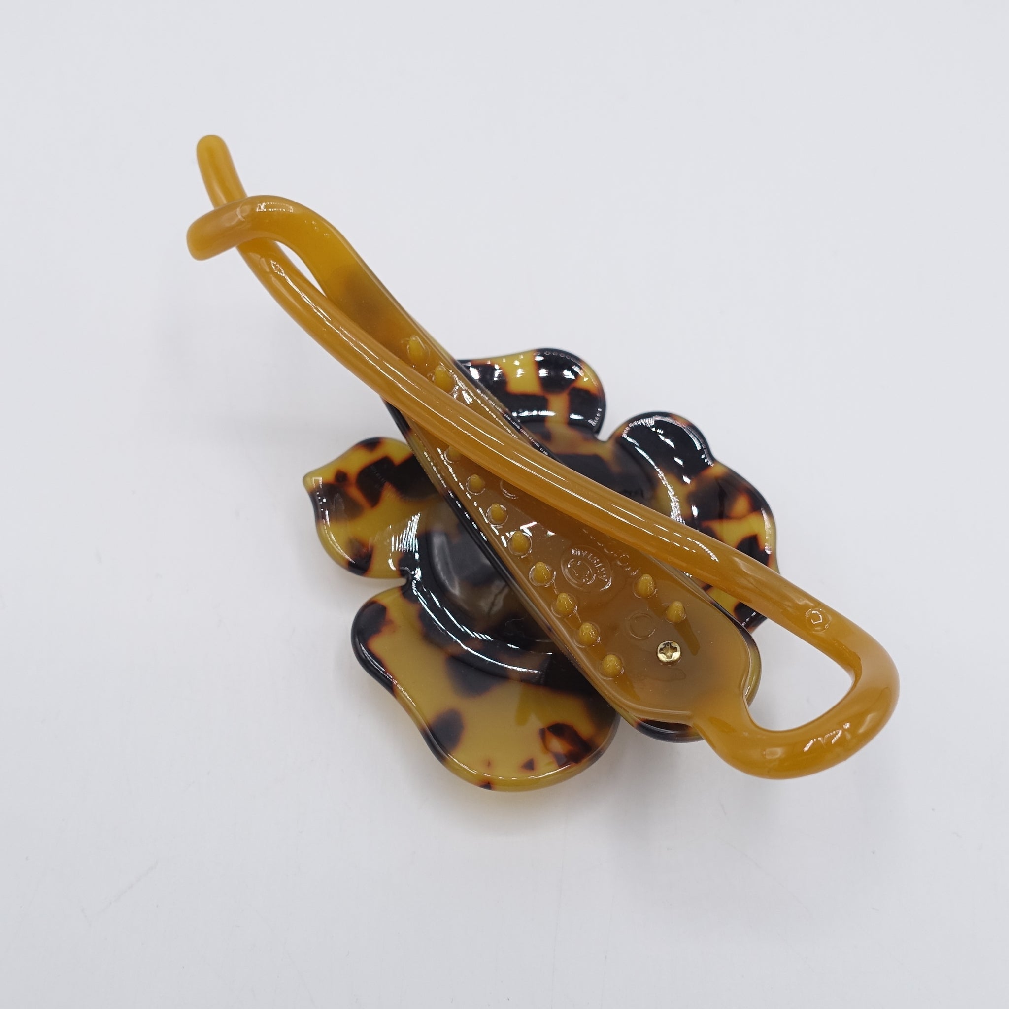 marble flower hair clip, cellulose acetate flower hair clip