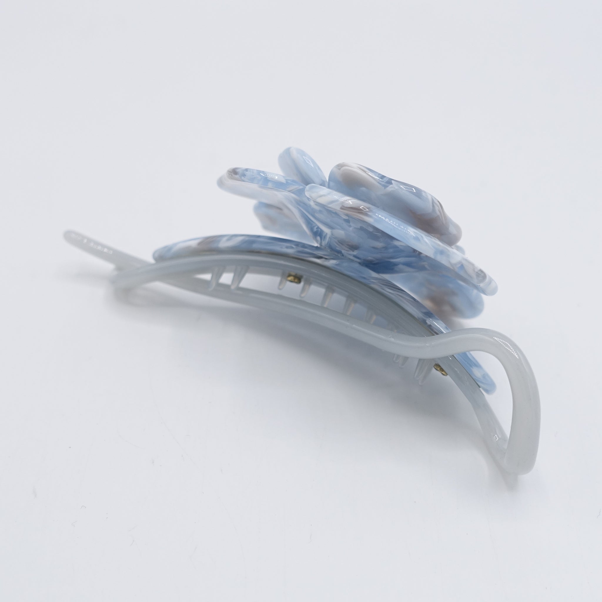marble flower hair clip, cellulose acetate flower hair clip