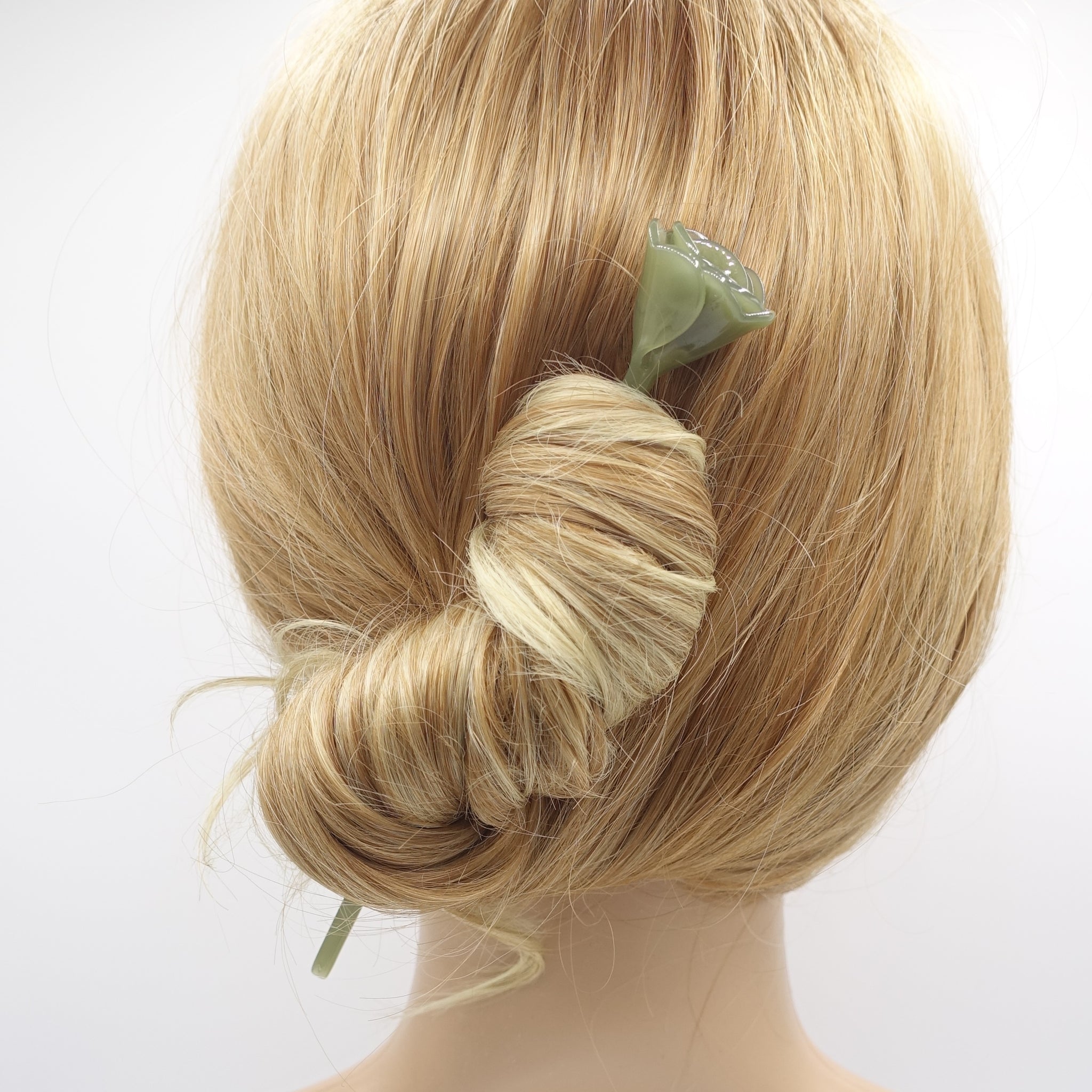 tortoise hair stick, bloom hair stick, cellulose acetate hair stick