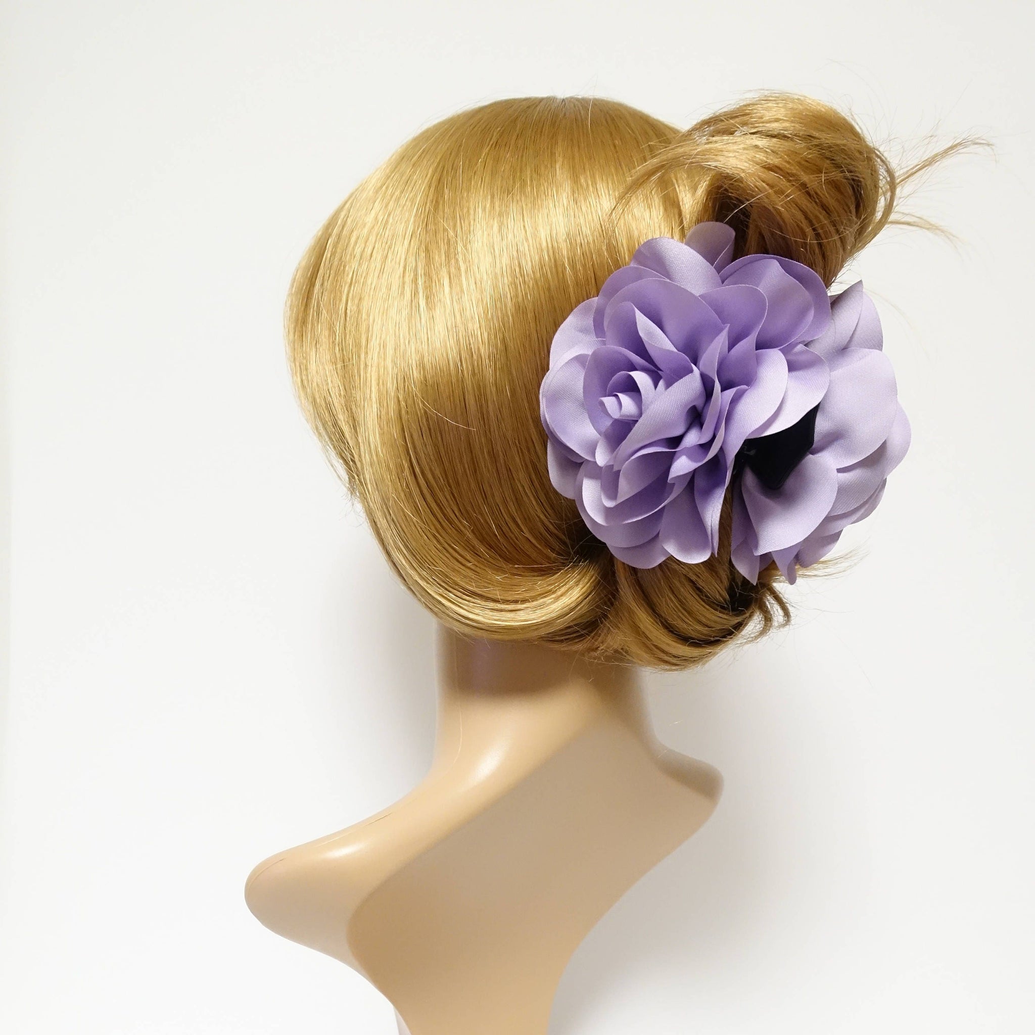 Dahlia motivated Flower Hair Claw Purple Violet Color Tone Hair Clip Women Hair Accessory