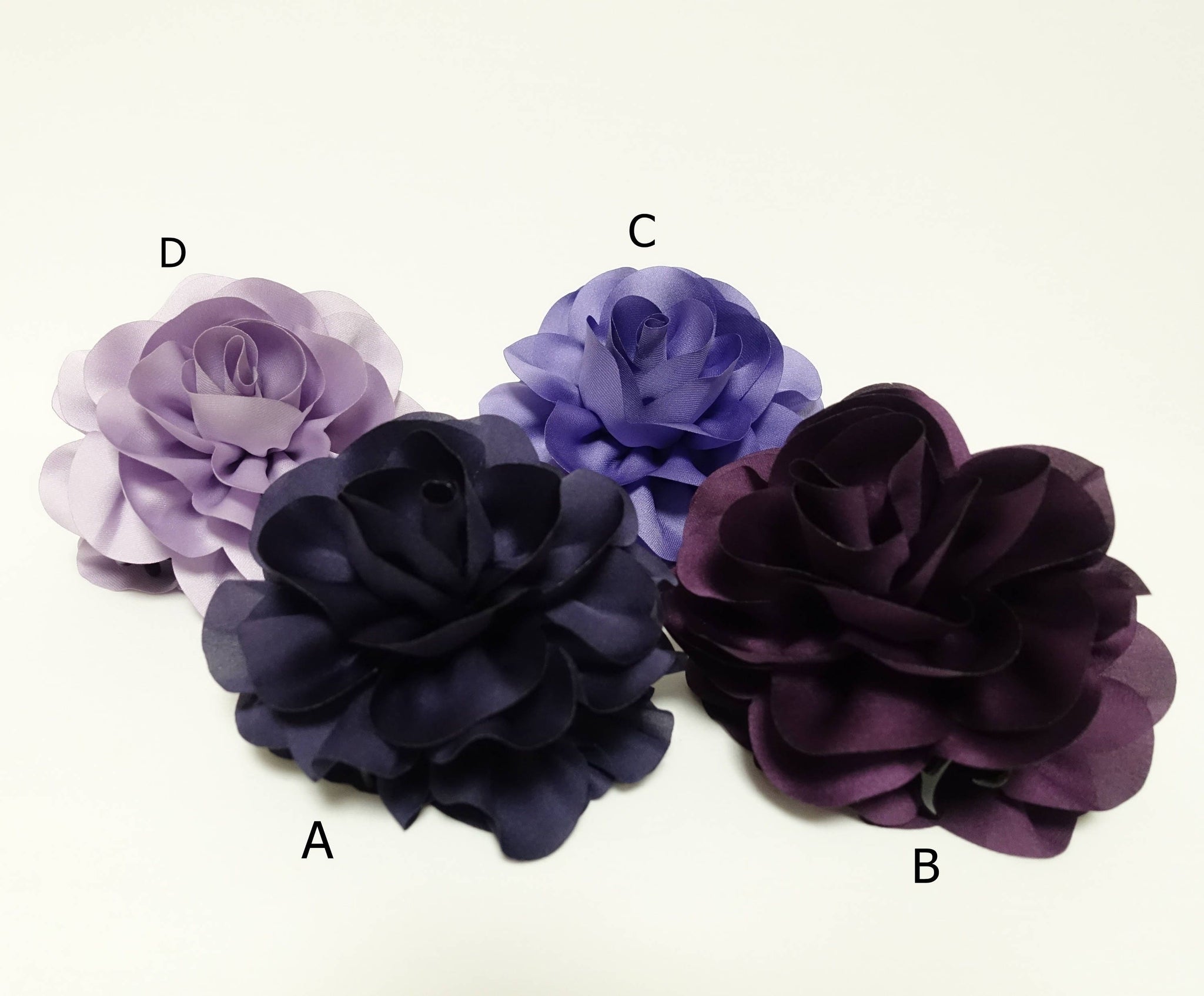 Dahlia motivated Flower Hair Claw Purple Violet Color Tone Hair Clip Women Hair Accessory