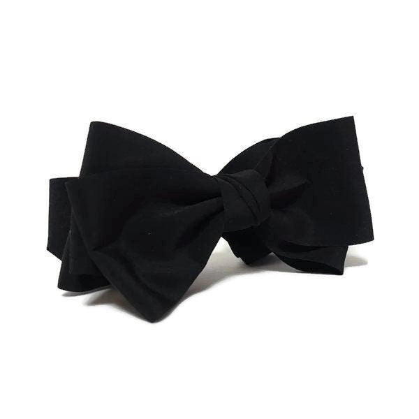 Satin Layer Bow Banana Hair Clip Women Hair Accessory