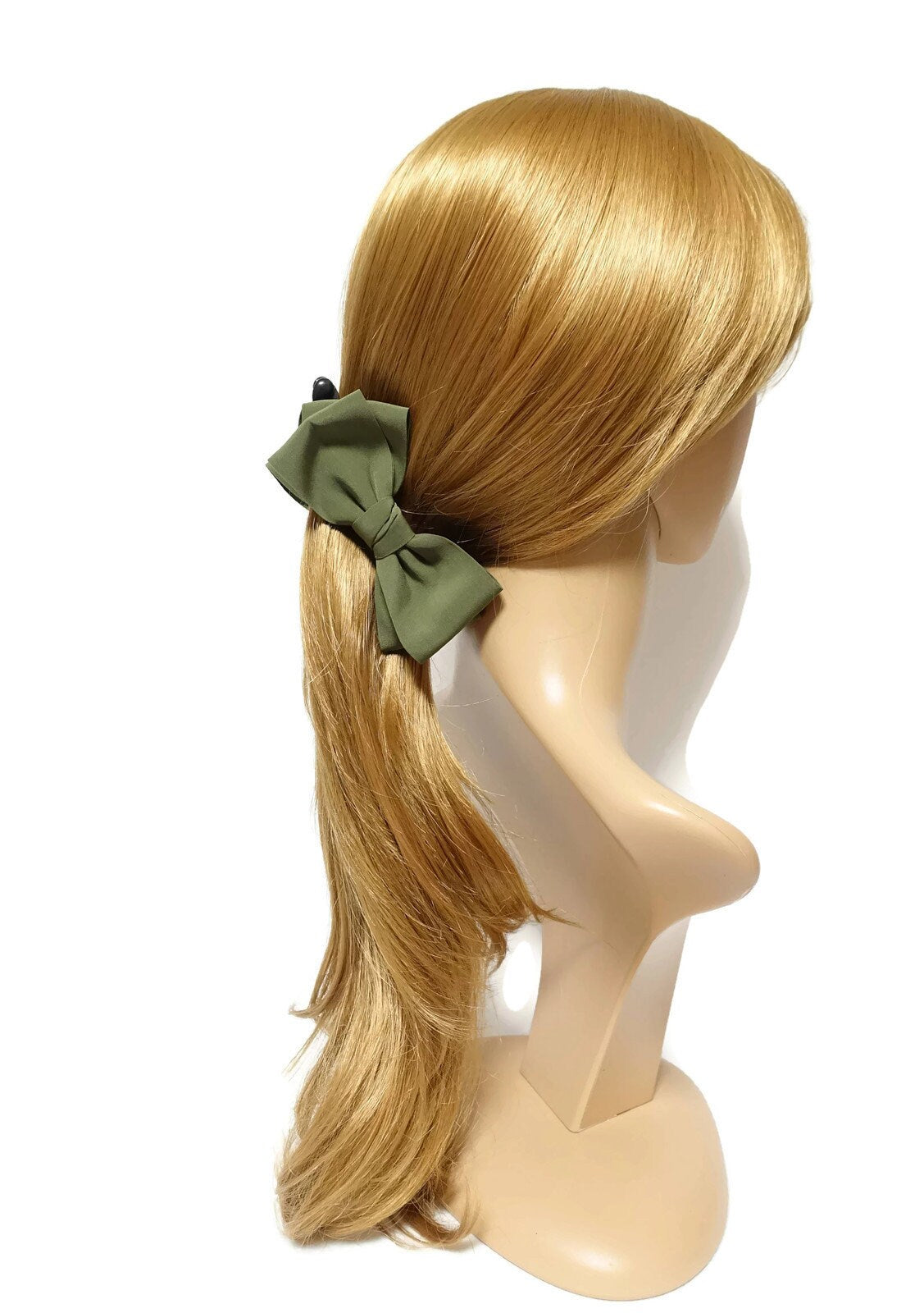 Satin Layer Bow Banana Hair Clip Women Hair Accessory