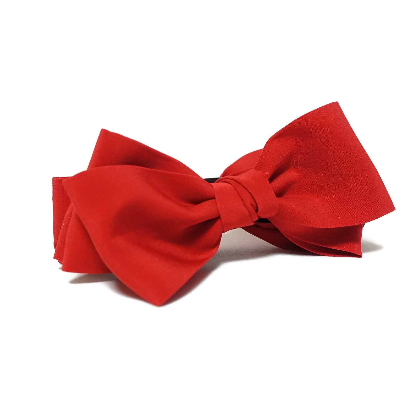 Satin Layer Bow Banana Hair Clip Women Hair Accessory