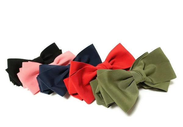 Satin Layer Bow Banana Hair Clip Women Hair Accessory