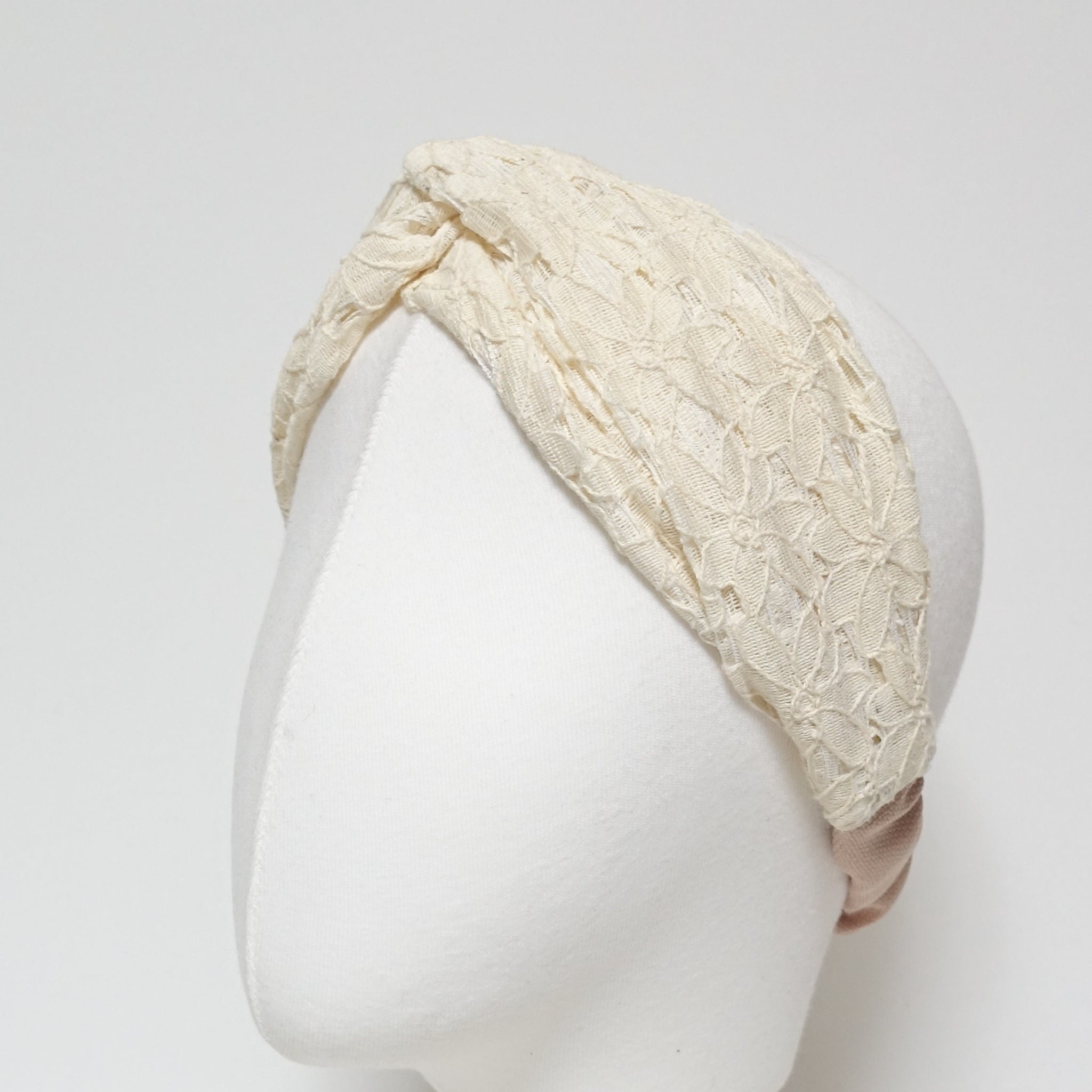 cotton eyelet turban headband floral print fashion elastic hairband hair accessory for women