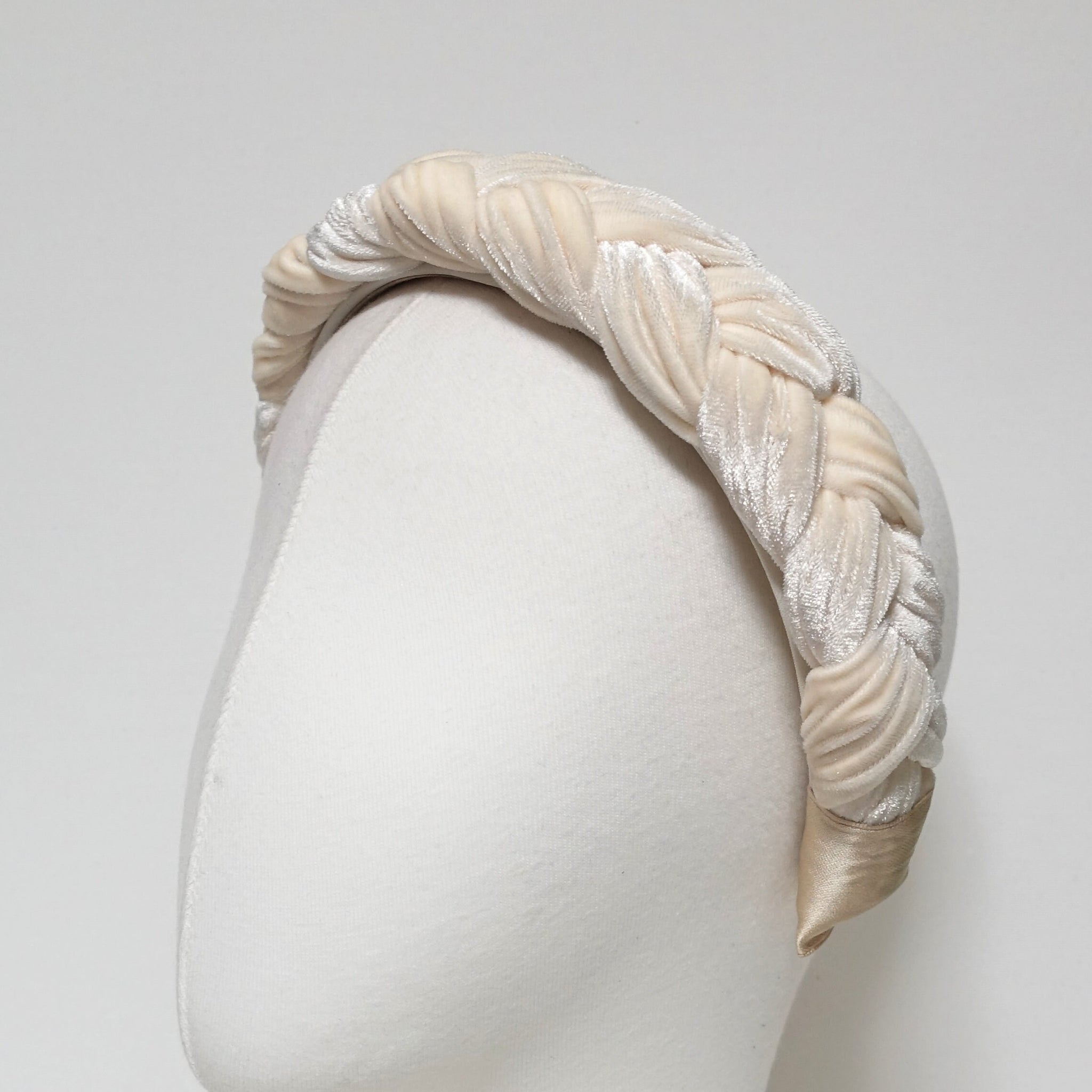 velvet braided headband wide version stylish chunky hairband women plaited hair accessory