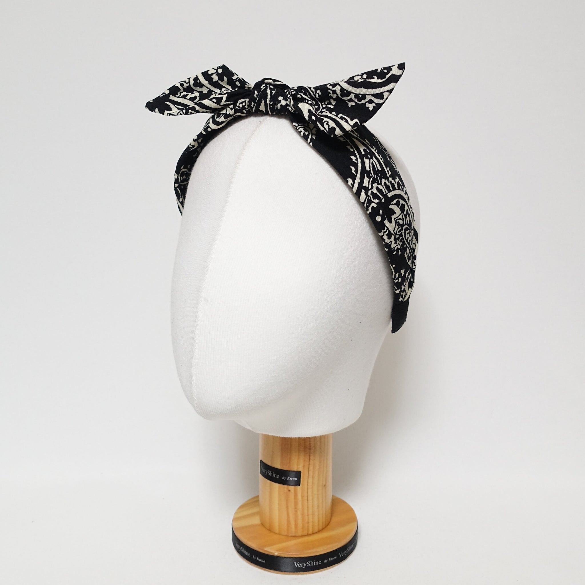 wired hair bow paisley print hairband pattern print fashion headband woman hair accessory